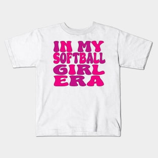 in my softball girl era Kids T-Shirt